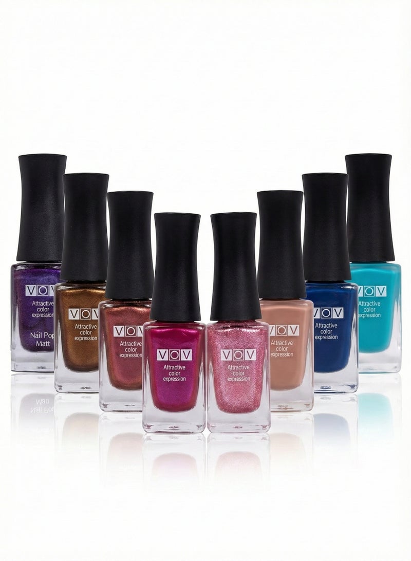 VOV A trendy nail polish collection with attractive colors and long-lasting wear: 8 stunning shades - Image 1